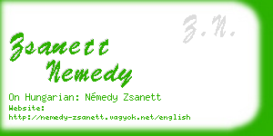 zsanett nemedy business card